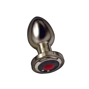 3-inch Stainless Steel Black Rechargeable Vibrating Butt Plug with Remote