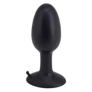 4-inch Seven Creations Silicone Black Medium Butt Plug