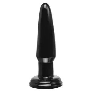 4.5-inch Black Bendable Jelly Anal Butt Plug with Wide Base