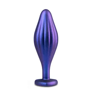 4.5 Inch Blush Novelties Silicone Purple Wavy Bling Butt Plug