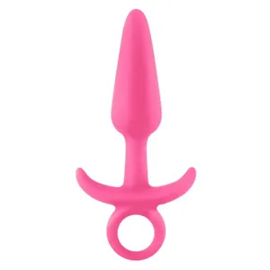 5-inch Ns Novelties Silicone Pink Medium Butt Plug with Finger Loop