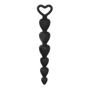 6.6-inch Shots Silicone Black Anal Beads