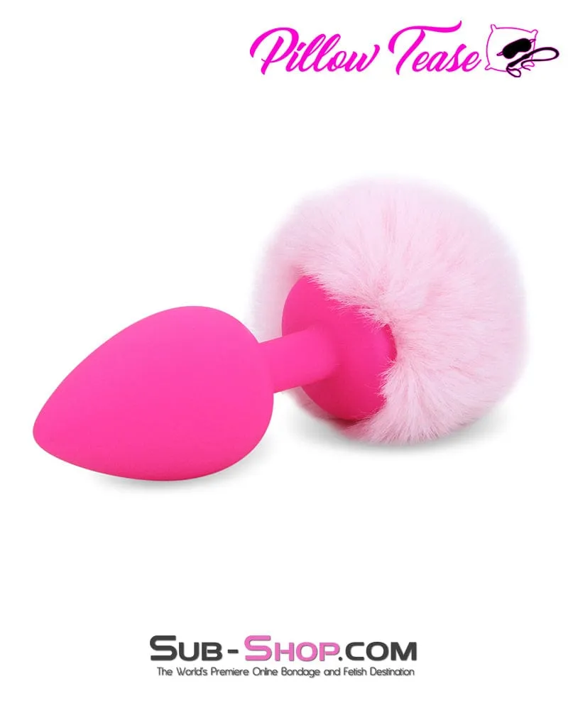 6884M      Bunny Tail Silicone Pink Anal Plug - LAST CHANCE - Final Closeout!