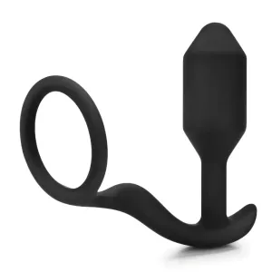 9-inch Silicone Black Large Anal Butt Plug with Cock Ring