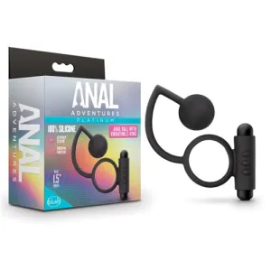 Anal Adventures Platinum Anal Ball & Vibrating C-Ring