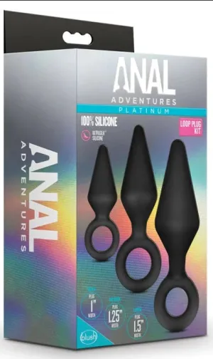 Anal Adventures Platinum ''Loop'' Plug Kit