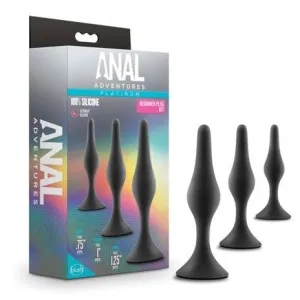 Anal Adventures Platinum Silicone Beginner Plug Kit