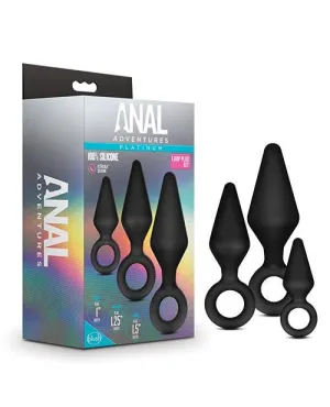 Anal Adventures Platinum Silicone Loop Plug Kit Set