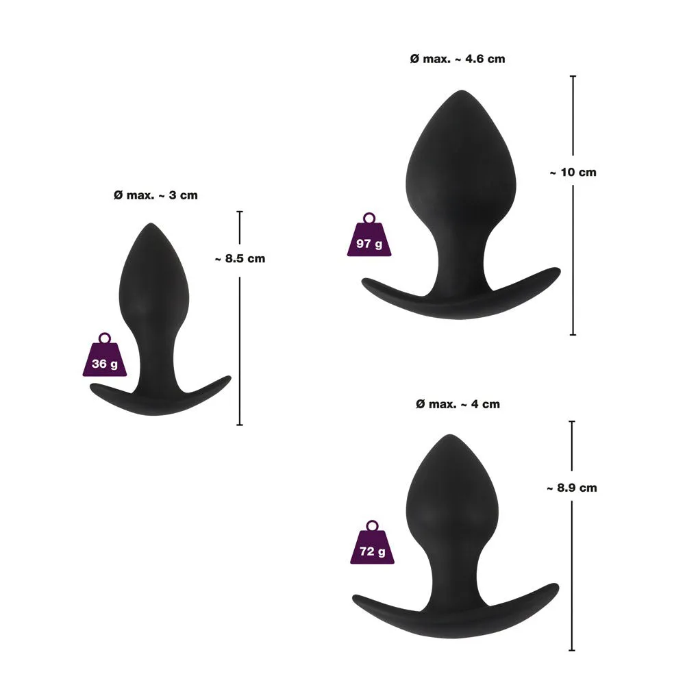 Black Velvets Silicone Anal Training Set 3 Pieces