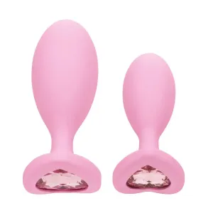 California Exotic Silicone Pink Crystal Booty Duo Butt Plug