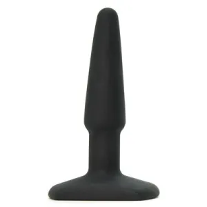 Hustler All About Anal Seamless Silicone Butt Plug 4inch - Black