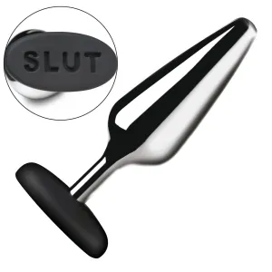 Master Series Butt Slut Metal And Silicone Butt Plug