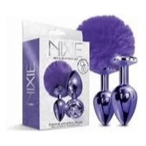 Nixie Metal Plug Set - Pom Pom & Jewel Inlaid