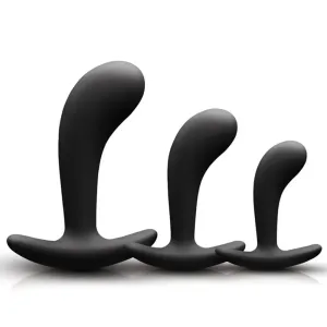 Ns Novelties Silicone Black Renegade Prostate Massager Kit for Men