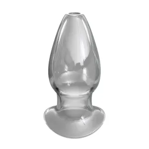 Pipedream Clear Medium Hollow Glass Butt Plug