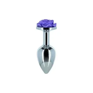 Purple Rose 3 in 1 Vibrating Metal Butt Plug