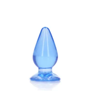 RealRock 3.5" Clear Anal Plug -Blue