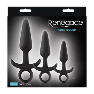 Renegade Men's Tool Kit ''Anal Plug Set'' Black 3 Sizes