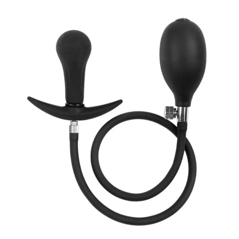 Rimba Bondage Play Inflatable Anal Plug With Balloon And Pump