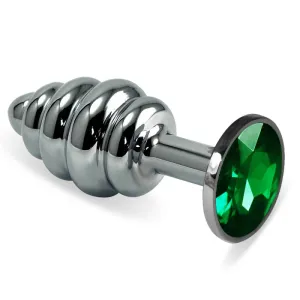 Rosebud Spiral Solid Core Metal Butt Plug