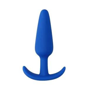 Shots Silicone Blue Slim Small Butt Plug for Beginners