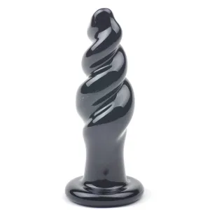 Sinful Tornado Black Glass 11cm Anal Plug