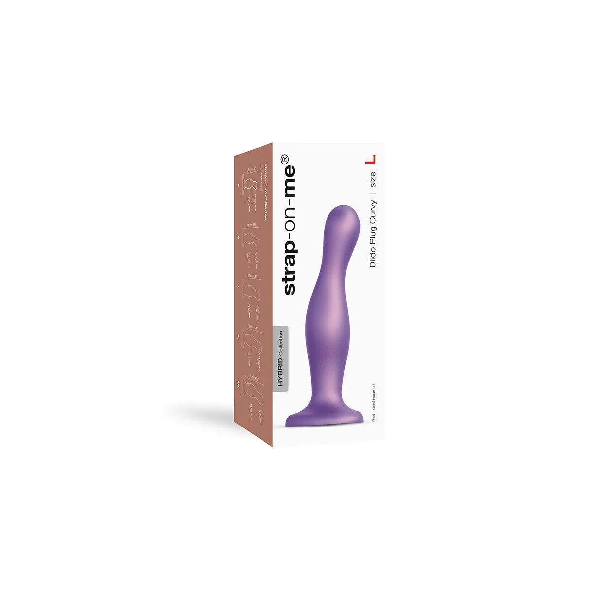 Strap-On-Me Dildo Plug Curvy Large Purple