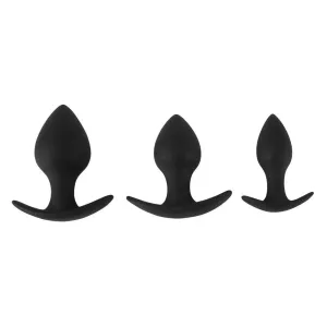 You2toys Silicone Black Velvet 3-piece Anal Butt Plug Training Set